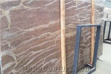 China Tepeaca Rose Marble  Slabs Red Marble Wall Covering