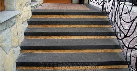 Granite Stairs, G654 Black Granite