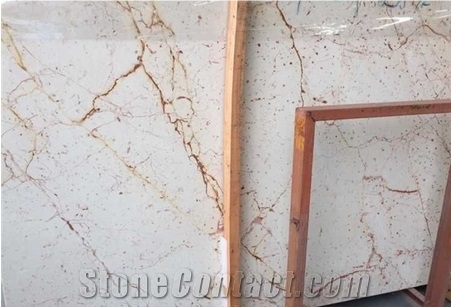 Turkey Ivory Rosalia Marble Polished Slabs For Flooring