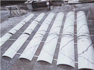 Calacatta Borghini Marble Column Stone Hollow Column Calacatta Pillar