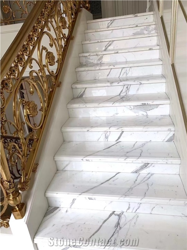 Marble Custom Design Stair Treads Stone Staircase Steps
