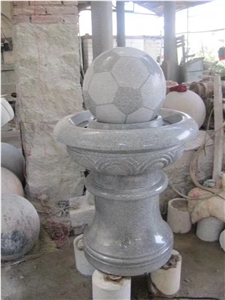 Outdoor Stone Fountain Granite Rolling Ball Water Features