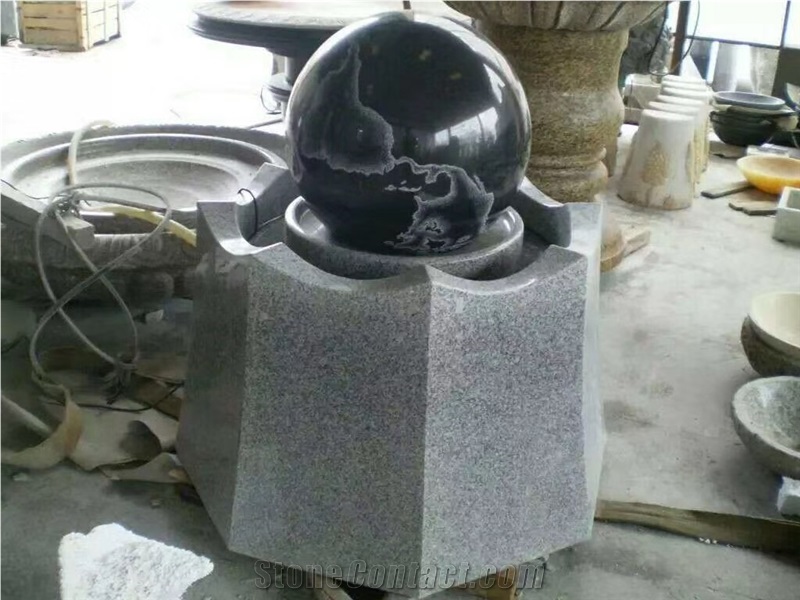 Stone Garden Sphere Fountain Granite Rolling Ball Fountain