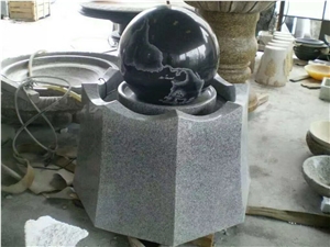 Stone Garden Sphere Fountain Granite Rolling Ball Fountain