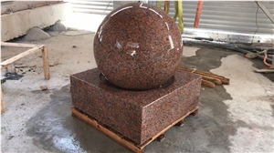 Stone Outdoor Water Features Granite Rolling Ball Fountain