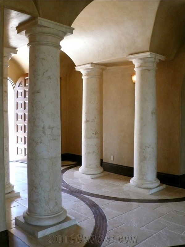 Cream Limestone Doric Columns