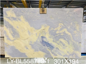 High Quality Polished Blue Sky Clouds Marble Slabs