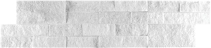 Crystal White Marble Veneer 8X18 Split-Face
