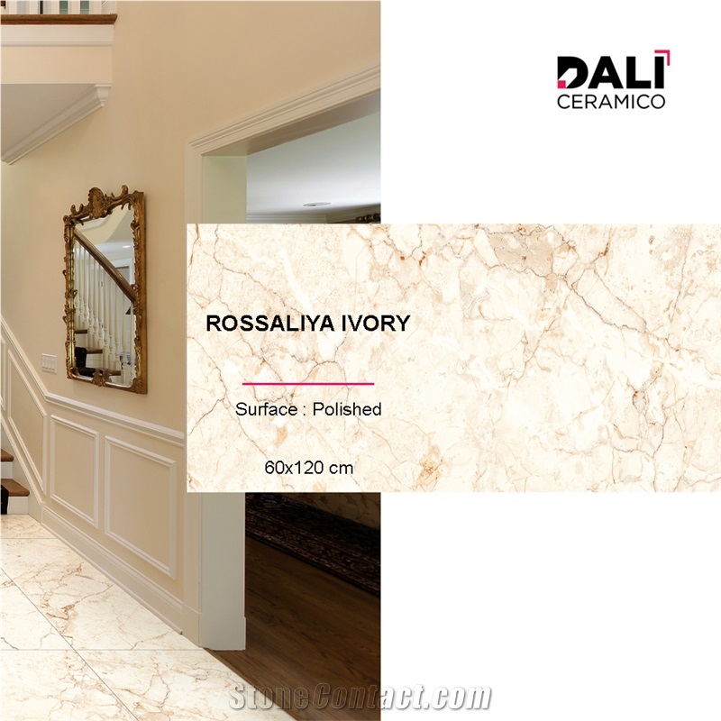 ROSSALIYA IVORY - Polished Porcelain Tiles 60X120cm