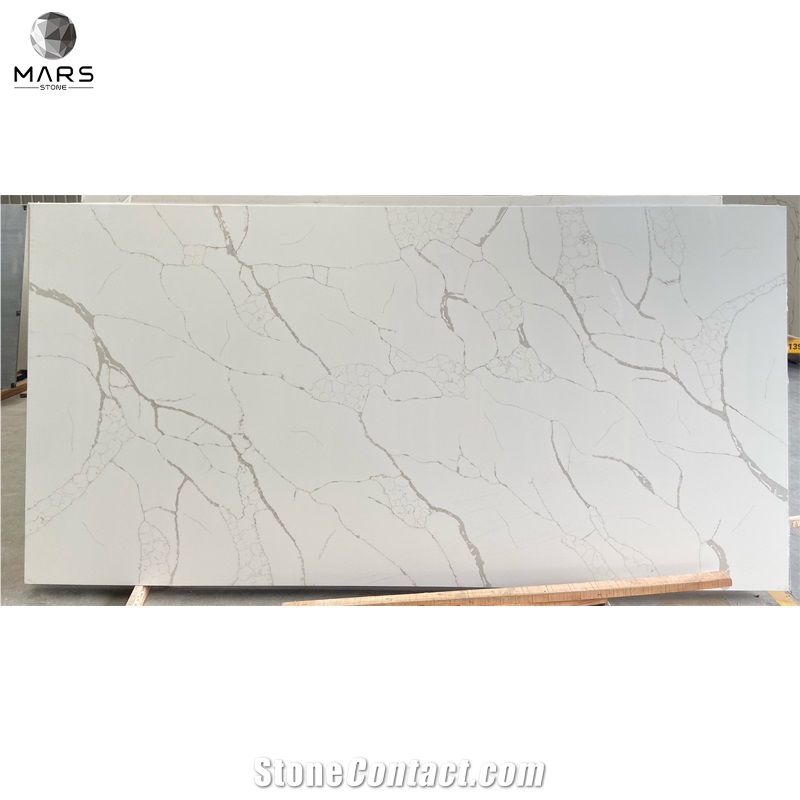 Luxury Home Design Pure White Quartz Countertop Kitchen