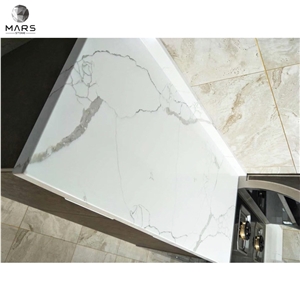 Thick Calacatta White Quartz Stone Countertops