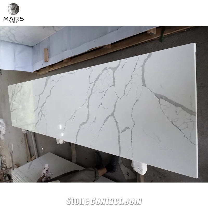 Wholesale Stone Countertop Calacatta White Quartz Countertop