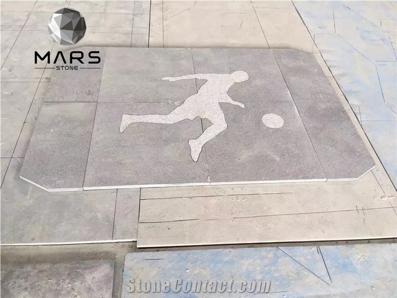 3D Natural Marble Stone Football And Waterjet Marble Ball