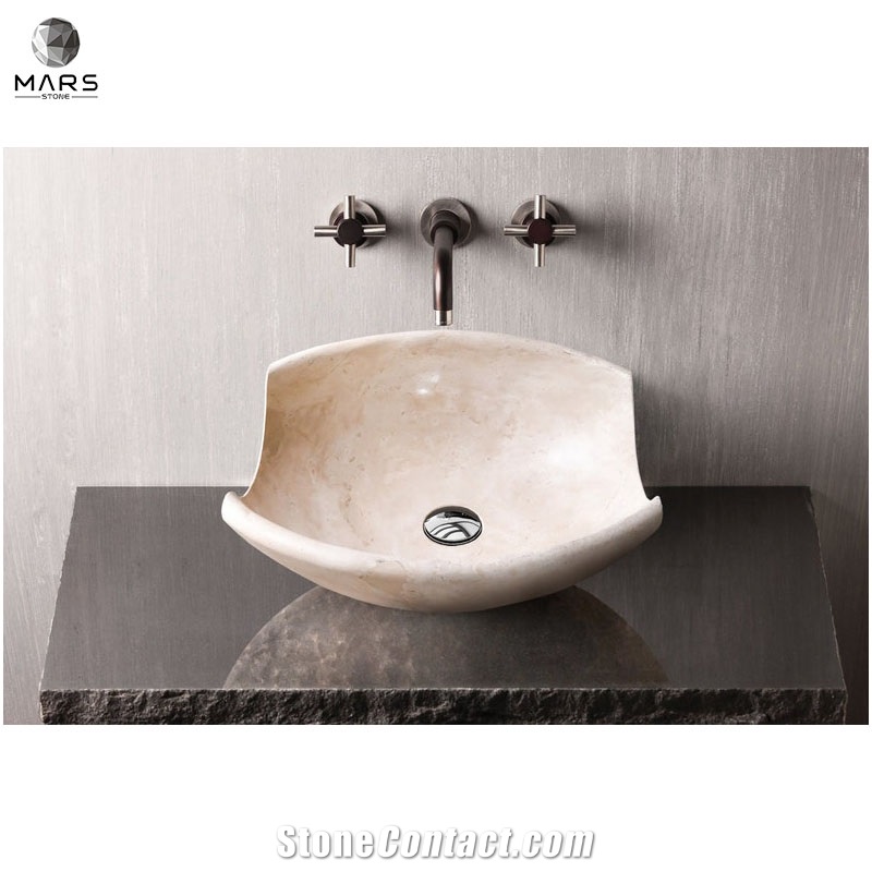 American Style Light Travertine Natural Stone Special Sink