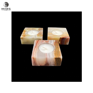 American Style Unique Custom Onyx Square Candle Holder