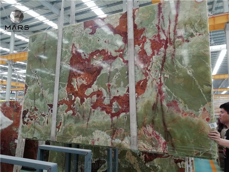 Ancient Green Natural Onyx China Supplier For Table Tops