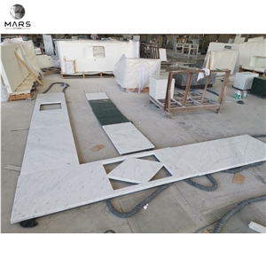 Bianco Carrara White Marble Kitchen Abovemount Counters
