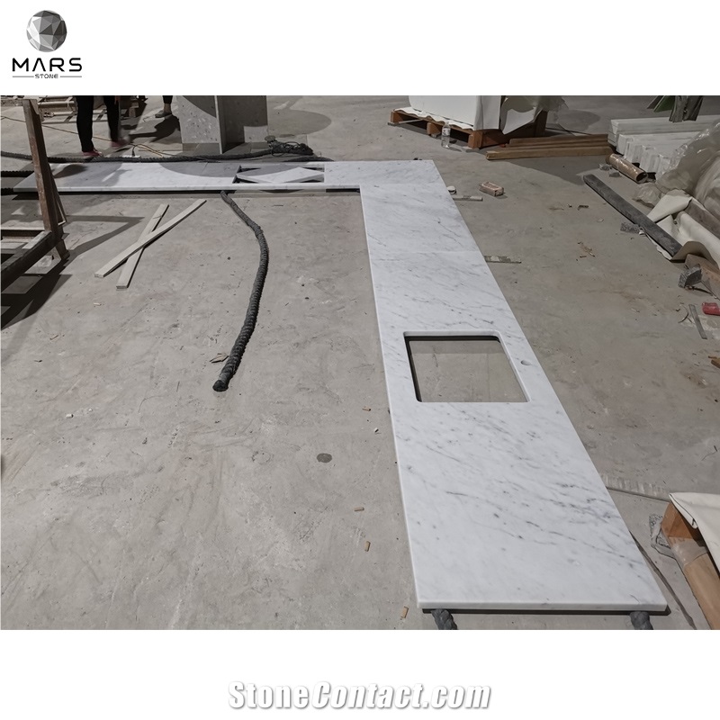 Bianco Carrara White Marble Kitchen Abovemount Counters