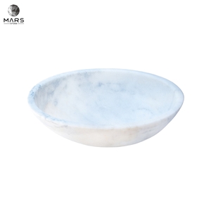 Carrara White Marble Stone Oval Vessel Sink