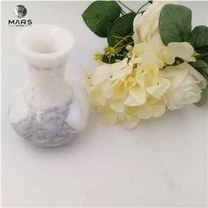 Carrara White Stone Marble Vase