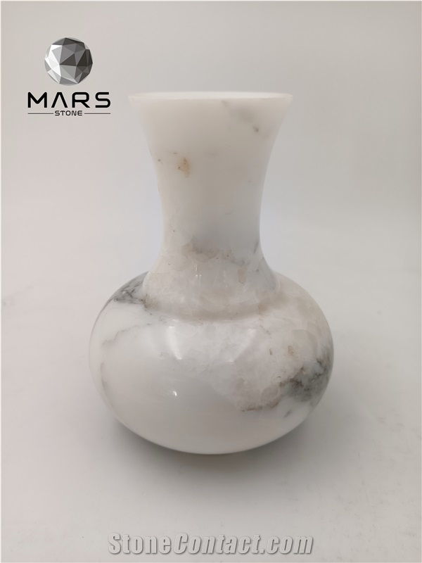 Carrara White Stone Marble Vase