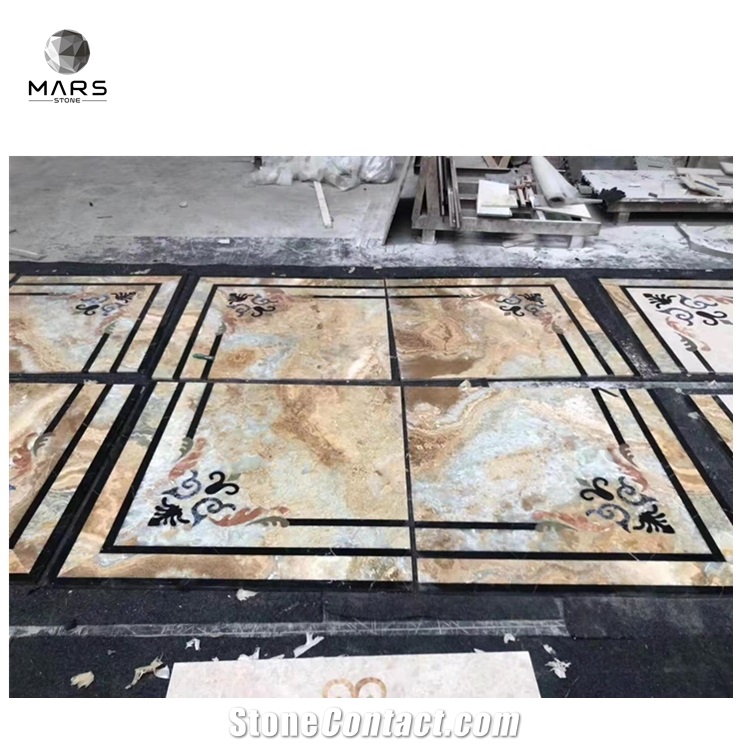 China Factory Foyer Marble Waterjet Medallion Floor Design