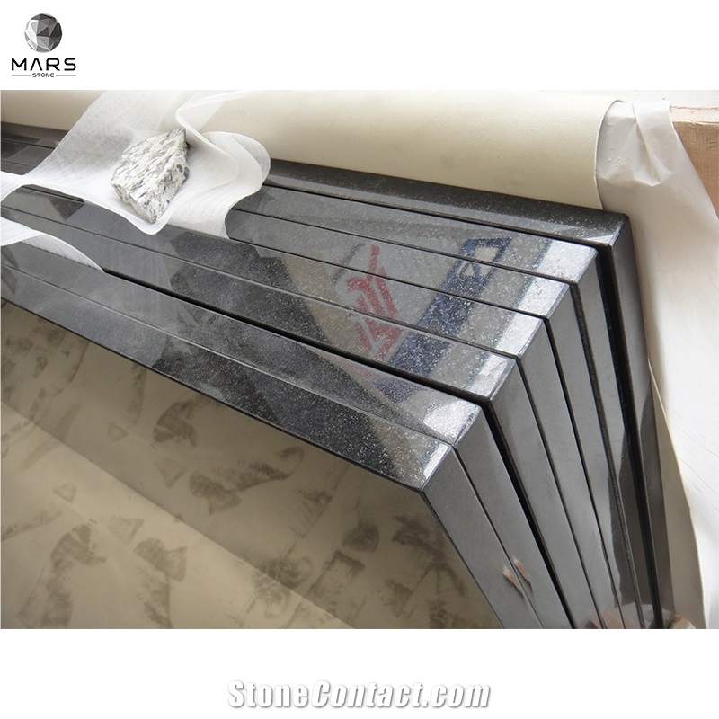 China Shanxi Black Granite Polished Bathroom Counter Top
