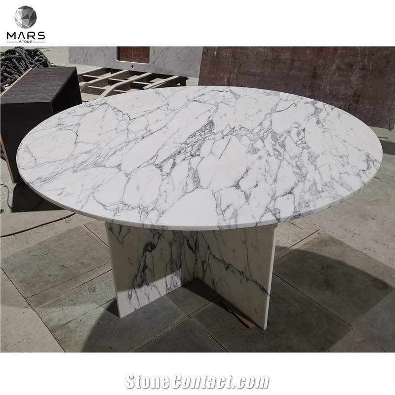 Custom Design Colorful Stone Round Marble Dining Table