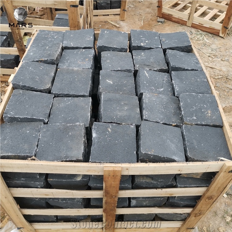 Factory Price Cheap Zhangpu Black Basalt Paving Cube Cobbles