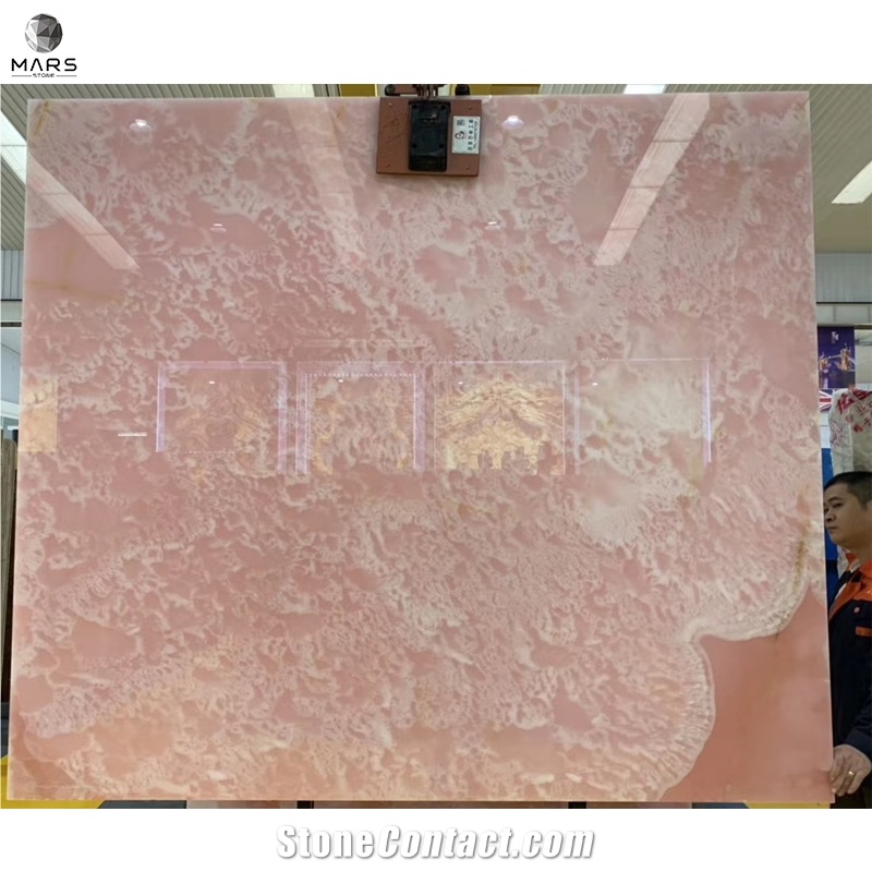 Factory Supply Pink Onyx Slab Decoration Slab