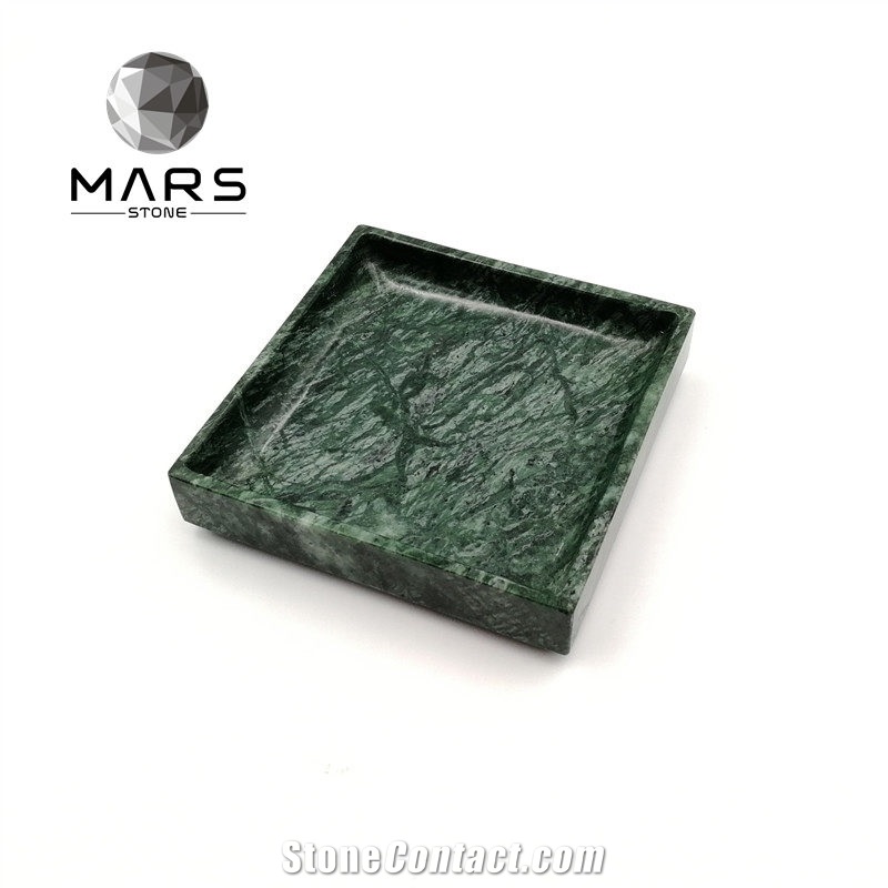 Green Marble Cake Serving Tray