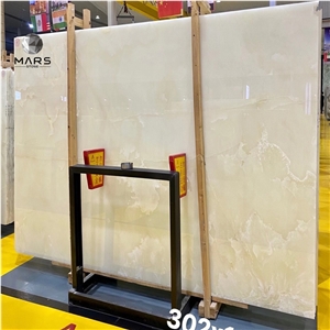 High Light Persion White Onyx Polished Snow White Onyx Slabs