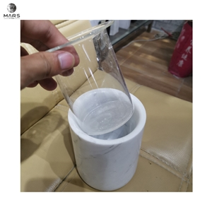 Home Decoration Product Carrara White Marble Candle Holder