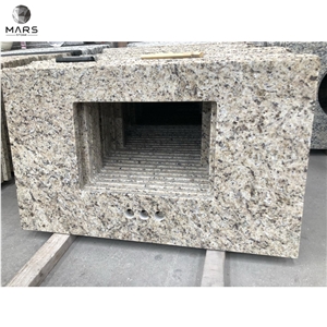 Hotel Prefab Giallo Ornamental Granite Gold Vanity Tops