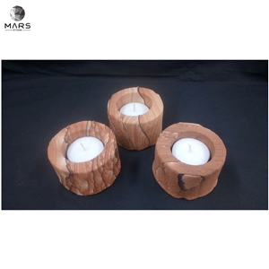 Luxury Desert Natural Sandstone Brown Stone Candle Holder