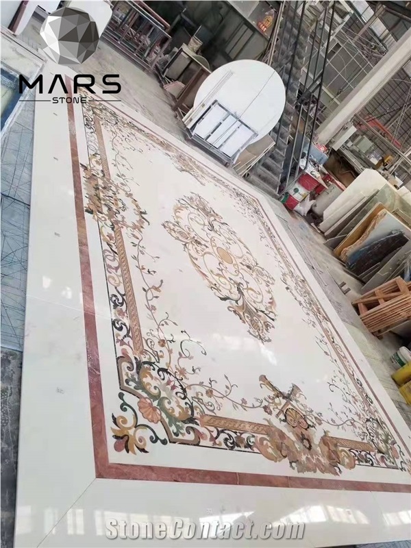 Luxury Grand Stair Unique Crema Marfil Carrara Floor Marble