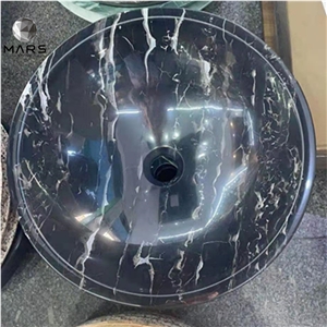 Luxury House Bathroom Nero Black Vein Vanity Sink