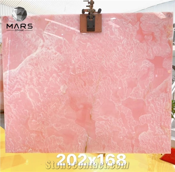 Luxury Natural Pink Onyx Slab For Stone Sinks/Basins