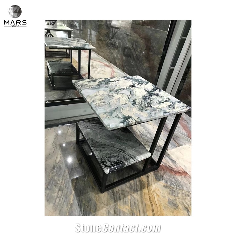 Luxury Western Style Natural White Marble Coffee Tables