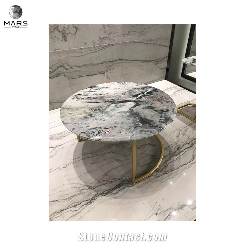 Luxury Western Style Natural White Marble Coffee Tables