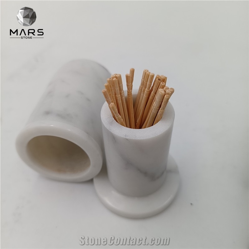 Marble Accessories Toothpick Holder Box