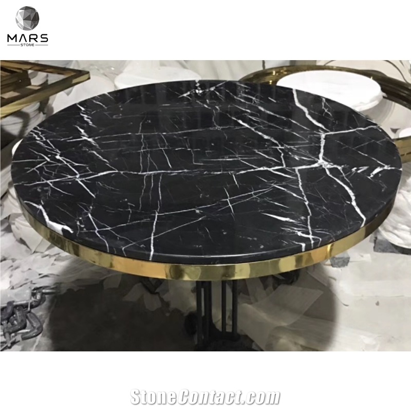 Modern Home Black Nero Margiua Marble Stone Coffee Table