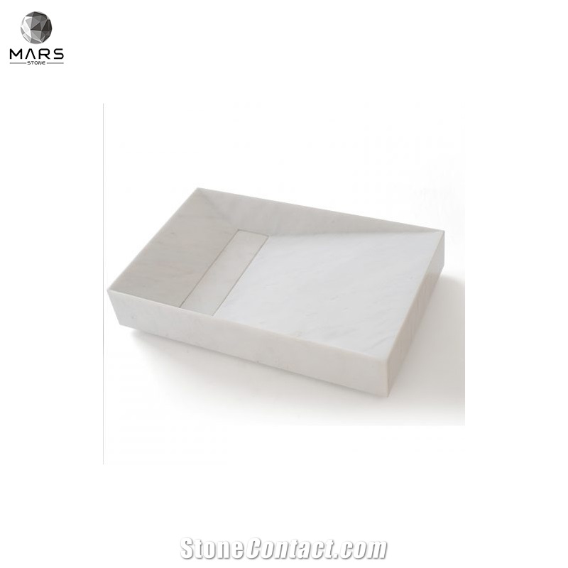 Modern Luxury Handmade Natural White Carrara Marble Sink