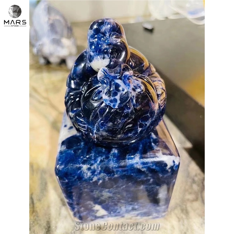 Modern Style Design Natural Blue Marble Crafts Cloisonne