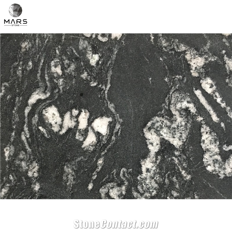 Natural Marble Cosmic Black Granite Slab For Kitchen Top