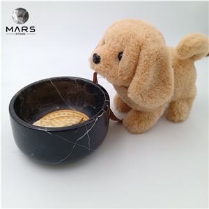 Natural Marble Stone Pet Dog Food Marble Bowl Feeding