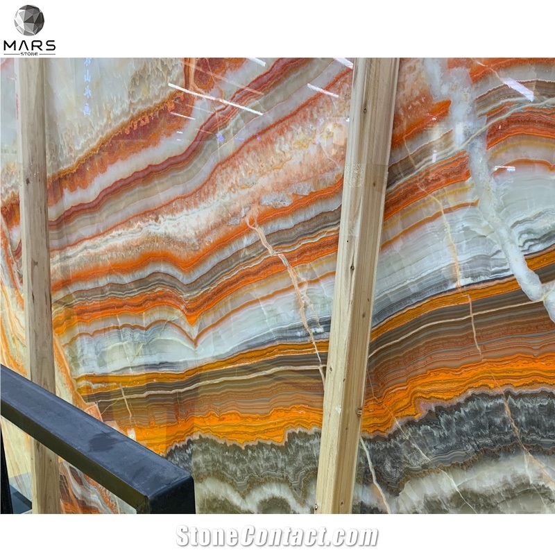 Natural Stone Big Slab Colorful Onyx Floor Tile