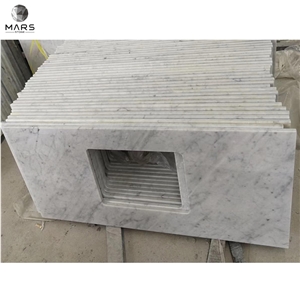 Natural Stone Carrara White Marble Bathroom Countertops