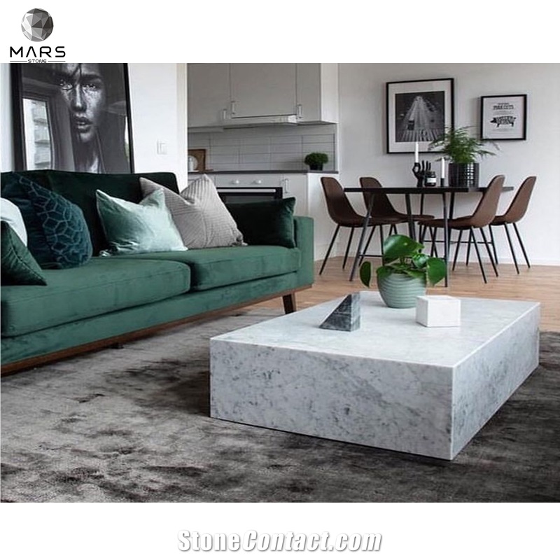 Newest Modern Simple Style White Marble Top Coffee Table