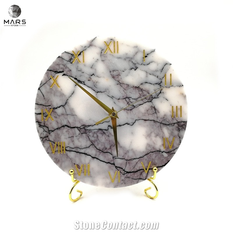 Personalized Modern Design Circular Marble Wall Clock